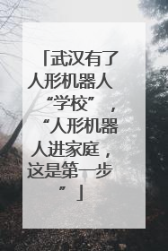 武汉有了人形机器人“学校”，“人形机器人进家庭，这是第一步”