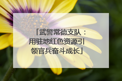 武警常德支队：用驻地红色资源引领官兵奋斗成长