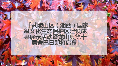武陵山区（湘西）国家级文化生态保护区建设成果展示活动暨龙山县第十届舍巴日即将启幕