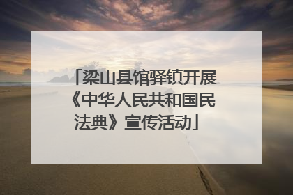 梁山县馆驿镇开展《中华人民共和国民法典》宣传活动