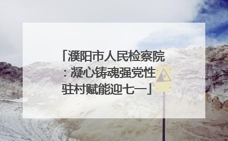 濮阳市人民检察院：凝心铸魂强党性 驻村赋能迎七一