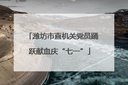 潍坊市直机关党员踊跃献血庆“七一”