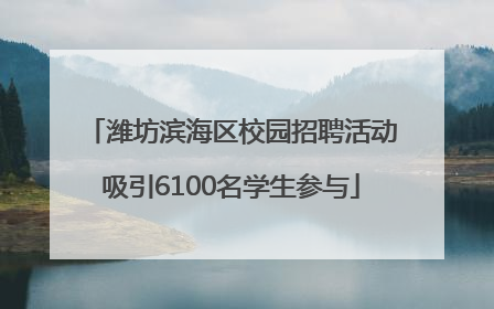 潍坊滨海区校园招聘活动吸引6100名学生参与