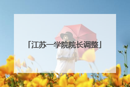 江苏一学院院长调整