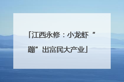 江西永修：小龙虾“蹦”出富民大产业