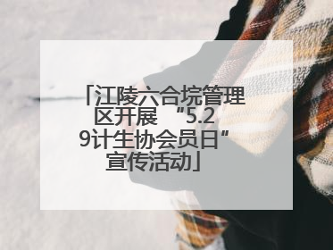 江陵六合垸管理区开展 “5.29计生协会员日”宣传活动