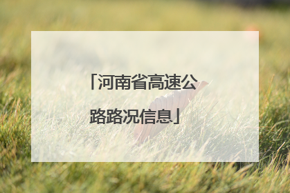 河南省高速公路路况信息