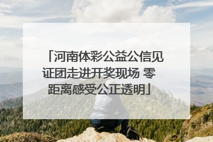 河南体彩公益公信见证团走进开奖现场 零距离感受公正透明