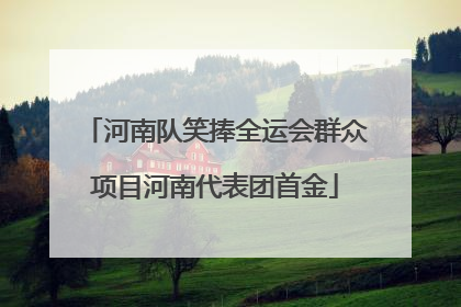 河南队笑捧全运会群众项目河南代表团首金