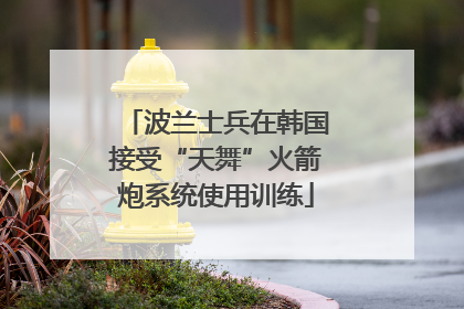 波兰士兵在韩国接受“天舞”火箭炮系统使用训练