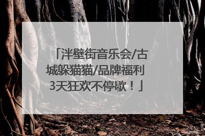 泮壁街音乐会/古城躲猫猫/品牌福利3天狂欢不停歇！