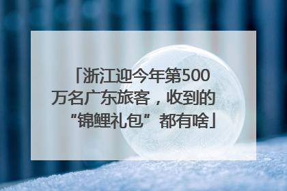 浙江迎今年第500万名广东旅客，收到的“锦鲤礼包”都有啥