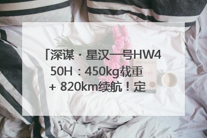 深谋・星汉一号HW450H：450kg载重+ 820km续航！定义低空运力新标准