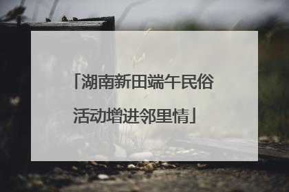 湖南新田端午民俗活动增进邻里情