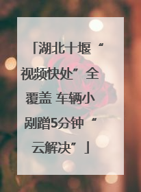 湖北十堰“视频快处”全覆盖 车辆小剐蹭5分钟“云解决”