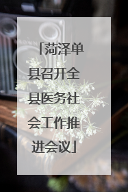 菏泽单县召开全县医务社会工作推进会议