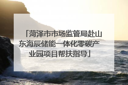 菏泽市市场监管局赴山东海辰储能一体化零碳产业园项目帮扶指导