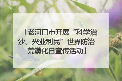 老河口市开展“科学治沙、兴业利民”世界防治荒漠化日宣传活动