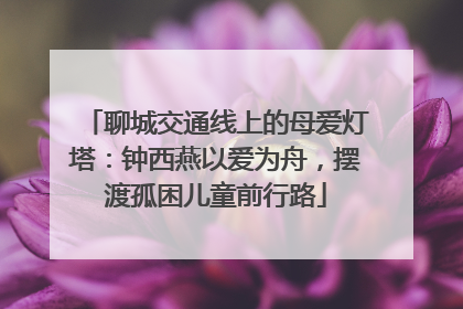 聊城交通线上的母爱灯塔：钟西燕以爱为舟，摆渡孤困儿童前行路