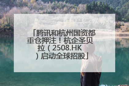 腾讯和杭州国资都重仓押注！杭企圣贝拉（2508.HK）启动全球招股
