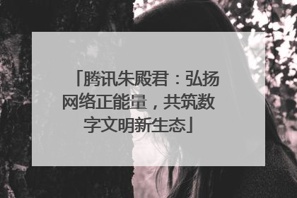 腾讯朱殿君：弘扬网络正能量，共筑数字文明新生态