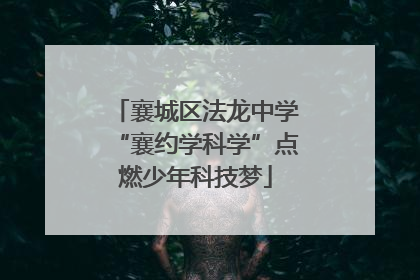 襄城区法龙中学“襄约学科学”点燃少年科技梦