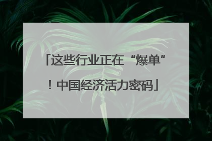 这些行业正在“爆单”！中国经济活力密码