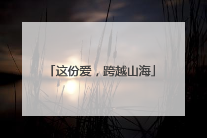 这份爱，跨越山海