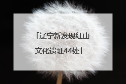 辽宁新发现红山文化遗址44处