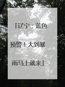 辽宁：蓝色预警！大到暴雨马上就来