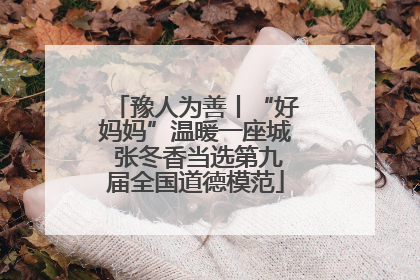 豫人为善丨“好妈妈”温暖一座城 张冬香当选第九届全国道德模范