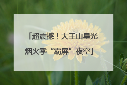 超震撼！大王山星光烟火季“霸屏”夜空