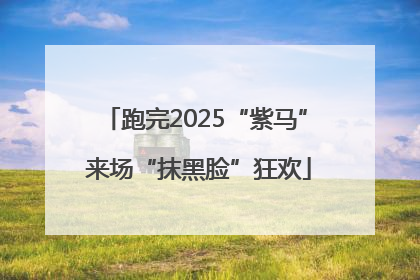 跑完2025“紫马” 来场“抹黑脸”狂欢