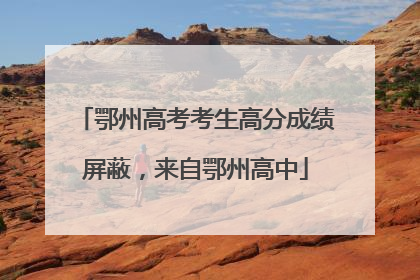 鄂州高考考生高分成绩屏蔽，来自鄂州高中