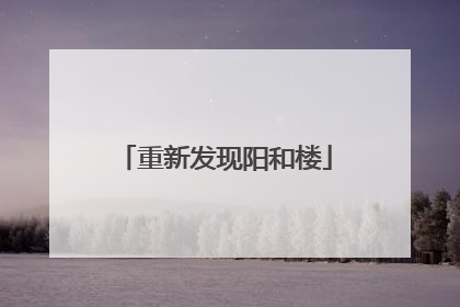 重新发现阳和楼