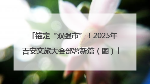 锚定“双强市”！2025年吉安文旅大会部署新篇（图）
