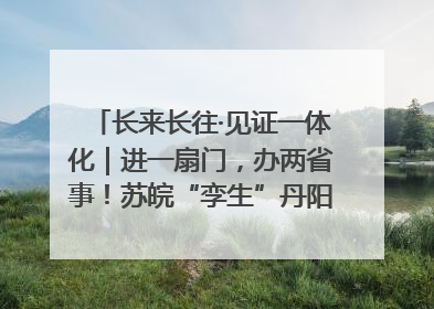 长来长往·见证一体化｜进一扇门，办两省事！苏皖“孪生”丹阳如何做到的？