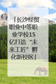 长沙经贸职业中等职业学校15亿打造“未来工匠”孵化新校区