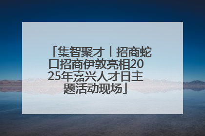 集智聚才丨招商蛇口招商伊敦亮相2025年嘉兴人才日主题活动现场