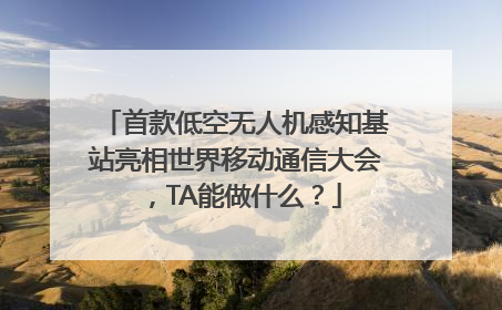首款低空无人机感知基站亮相世界移动通信大会，TA能做什么？