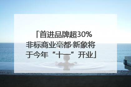 首进品牌超30% 非标商业亳都·新象将于今年“十一”开业