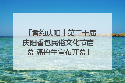 香约庆阳丨第二十届庆阳香包民俗文化节启幕 潘鲁生宣布开幕
