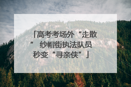 高考考场外“走散” 纱帽街执法队员秒变“寻亲侠”