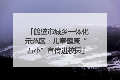 鹤壁市城乡一体化示范区：儿童健康“五小”宣传进校园