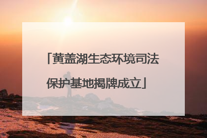 黄盖湖生态环境司法保护基地揭牌成立