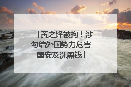 黄之锋被拘！涉勾结外国势力危害国安及洗黑钱