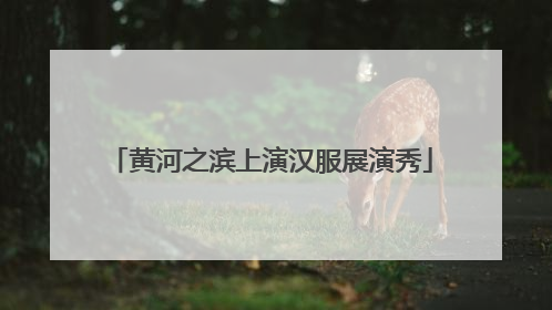 黄河之滨上演汉服展演秀