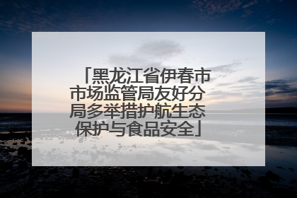 黑龙江省伊春市市场监管局友好分局多举措护航生态保护与食品安全