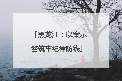 黑龙江：以案示警筑牢纪律防线