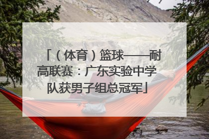 （体育）篮球——耐高联赛：广东实验中学队获男子组总冠军